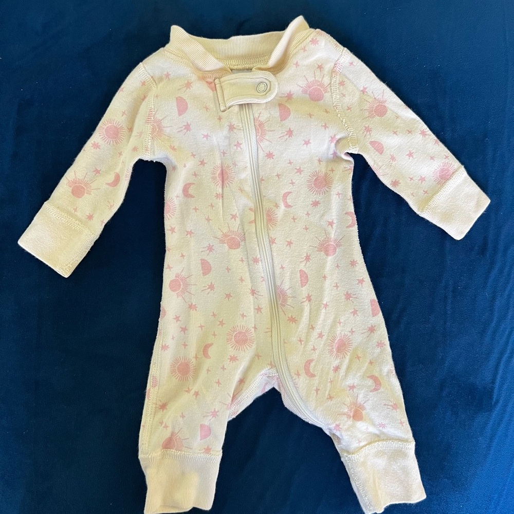 Hanna Andersson Pink and Cream Footie
